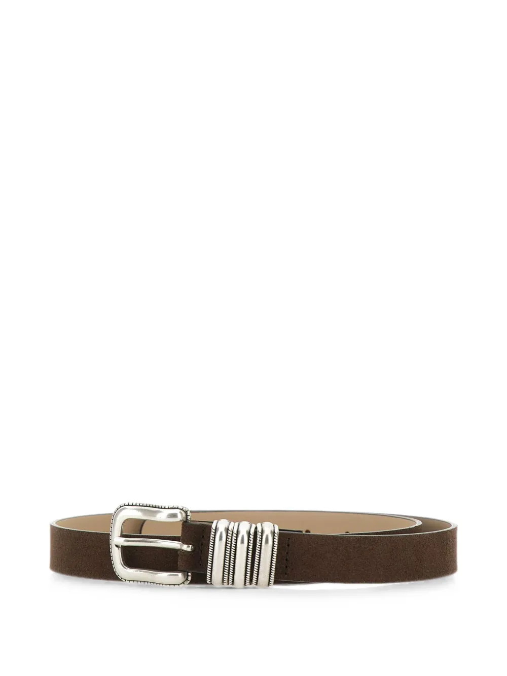 GIANNI CHIARINI Suède riem met gravure Bruin
