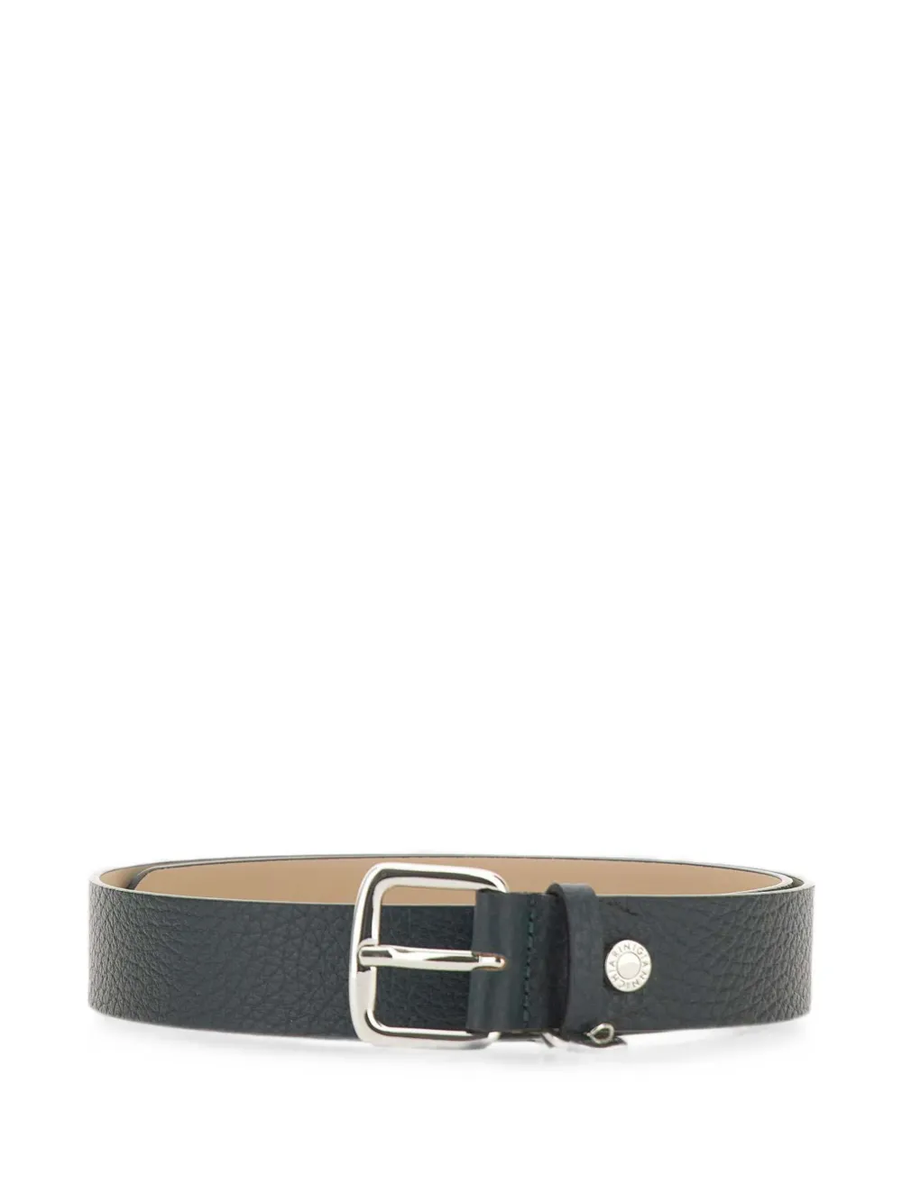 GIANNI CHIARINI maxi-grain calf leather square-buckle belt - Verde