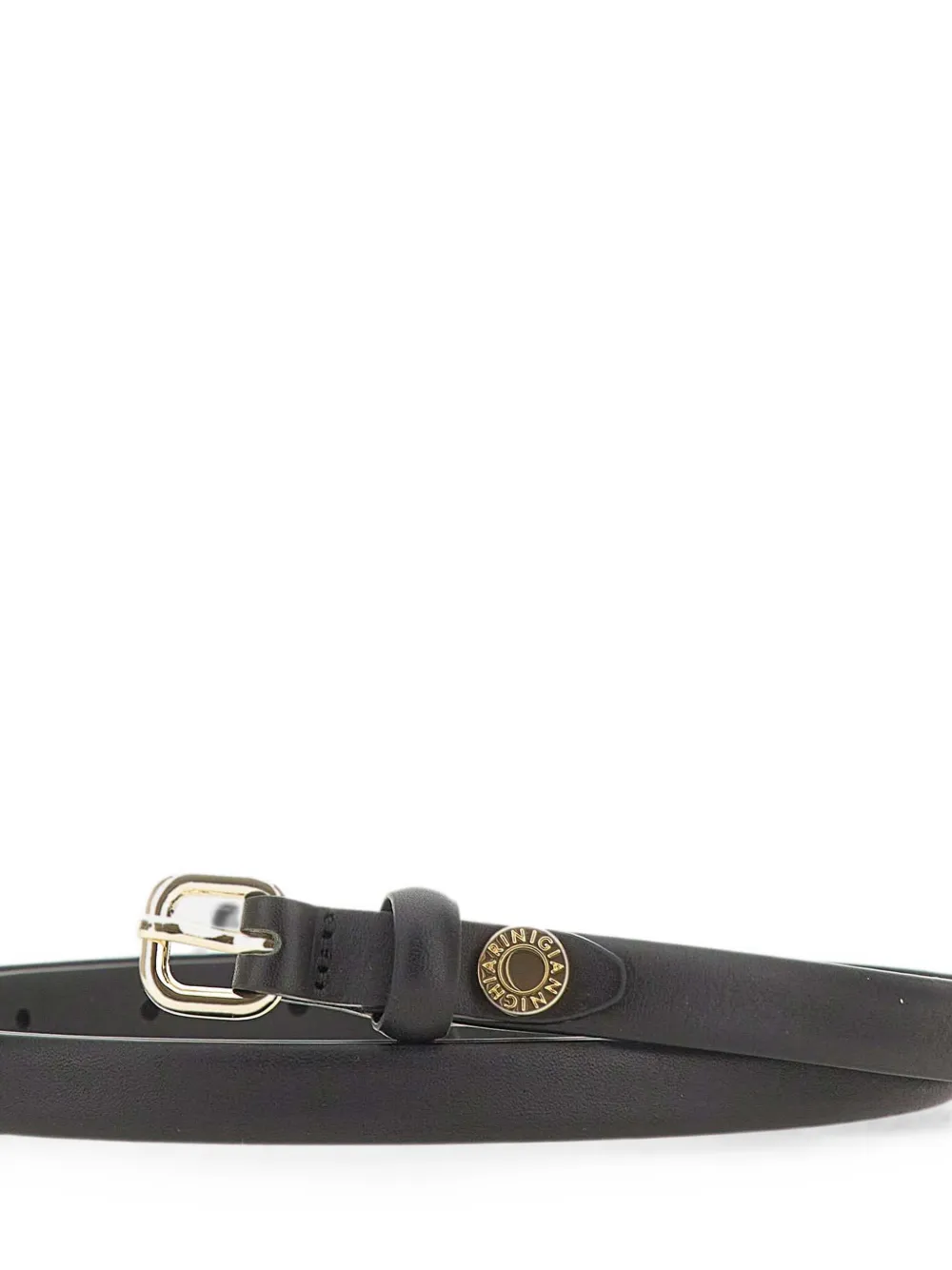 GIANNI CHIARINI Kalfsleren riem Zwart