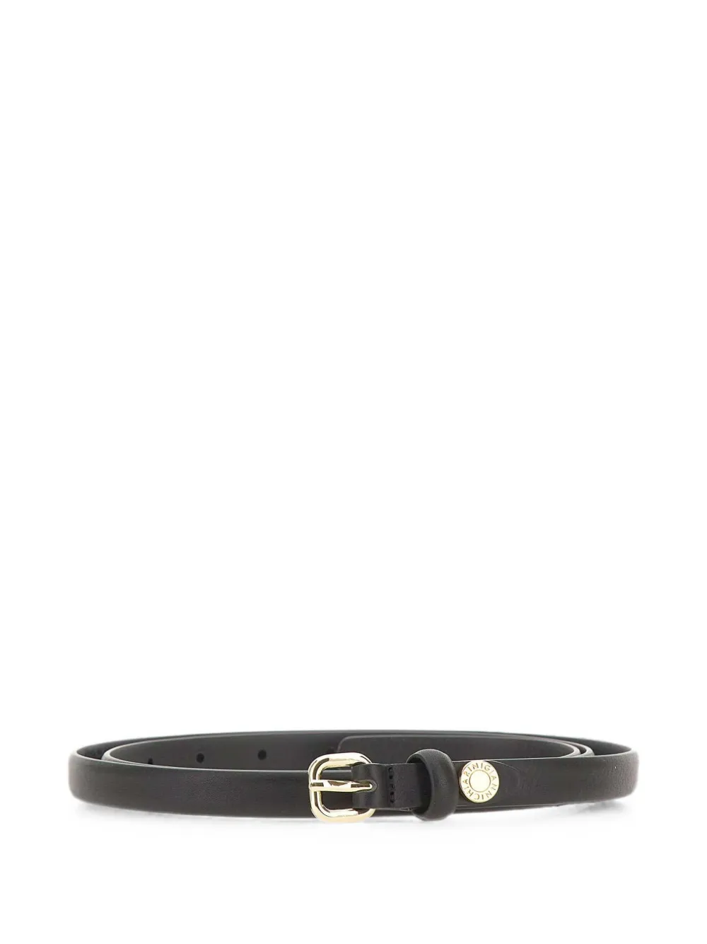 GIANNI CHIARINI slim calf leather belt - Nero