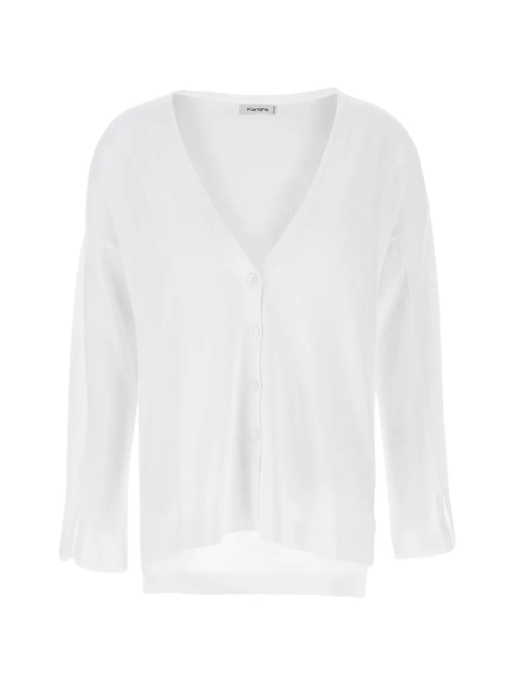 Kangra slit-cuff V-neck cardigan - Toni neutri