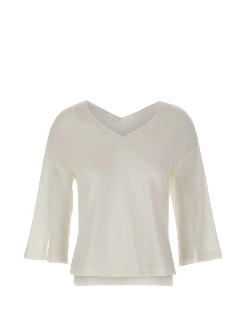 Kangra V-neck layered sweater - Bianco