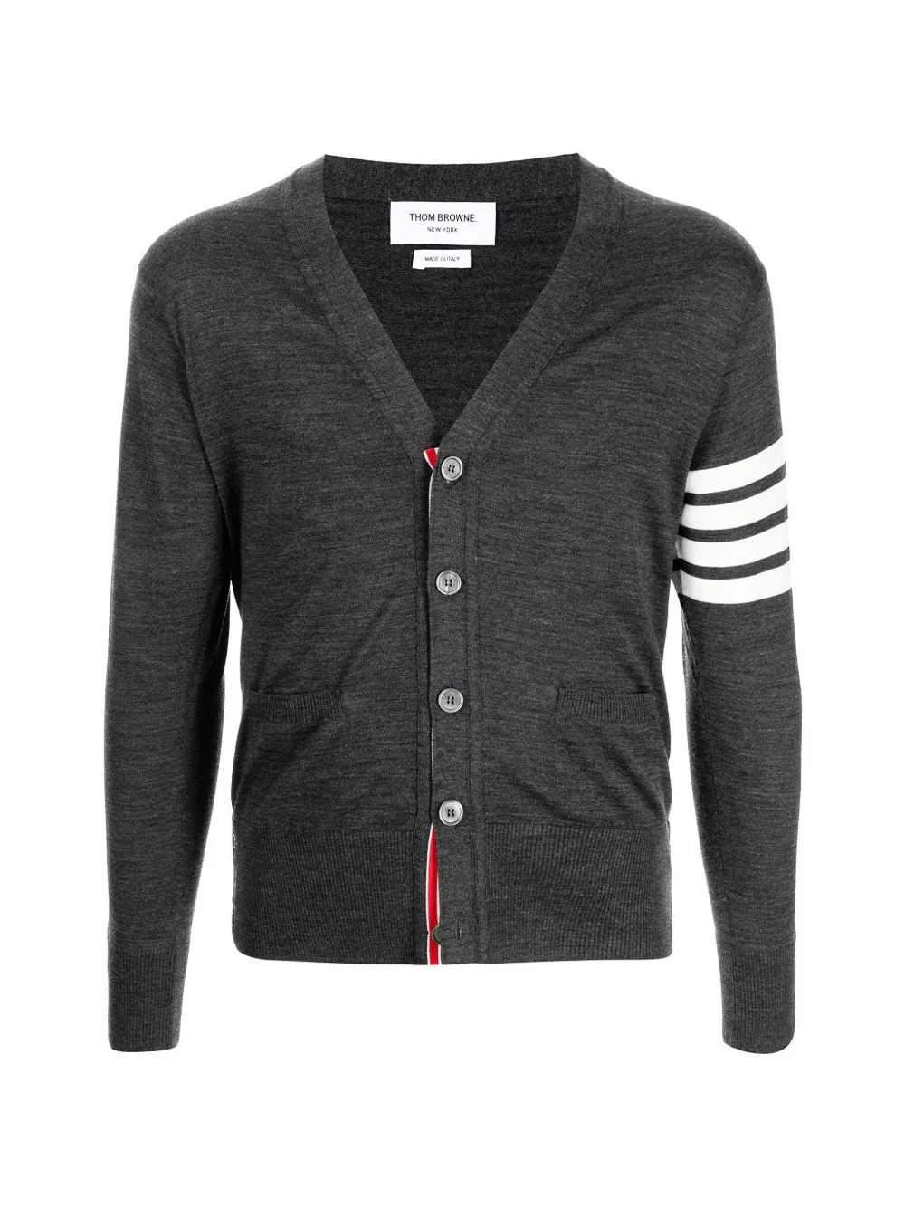 Thom Browne 4-Bar stripe cardigan - Grau
