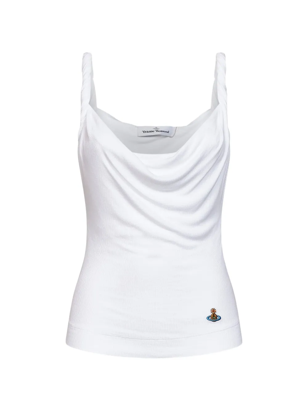 Vivienne Westwood Top con ricamo Orb - Bianco