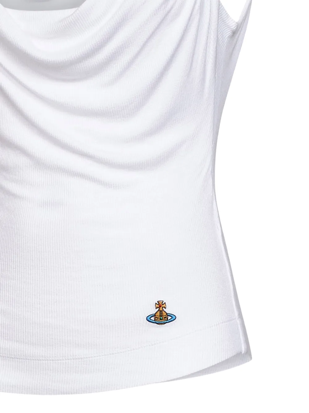 Vivienne Westwood Top met ronde hals en geborduurde Orb Wit