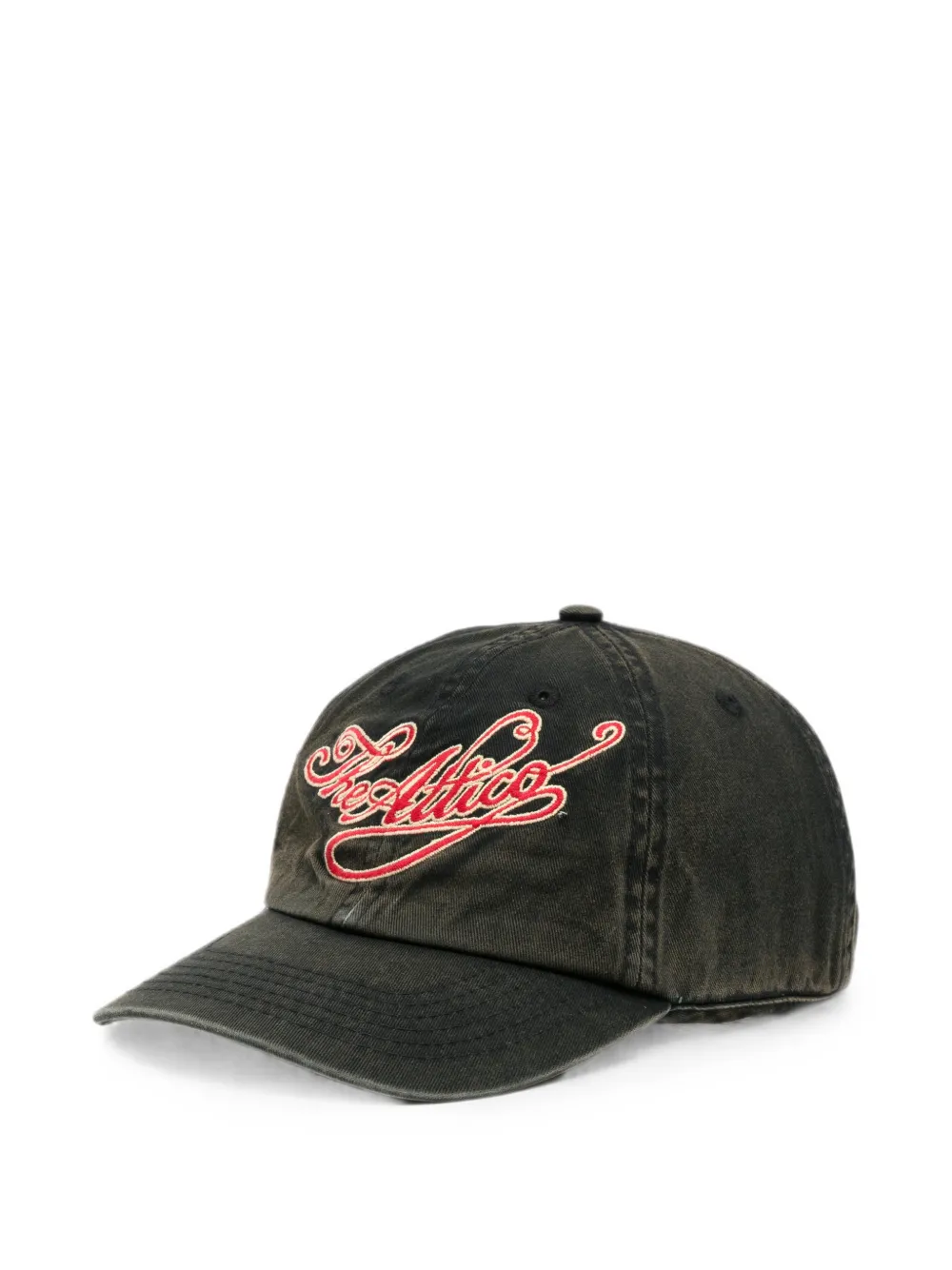 The Attico logo-embroidered cap - Nero