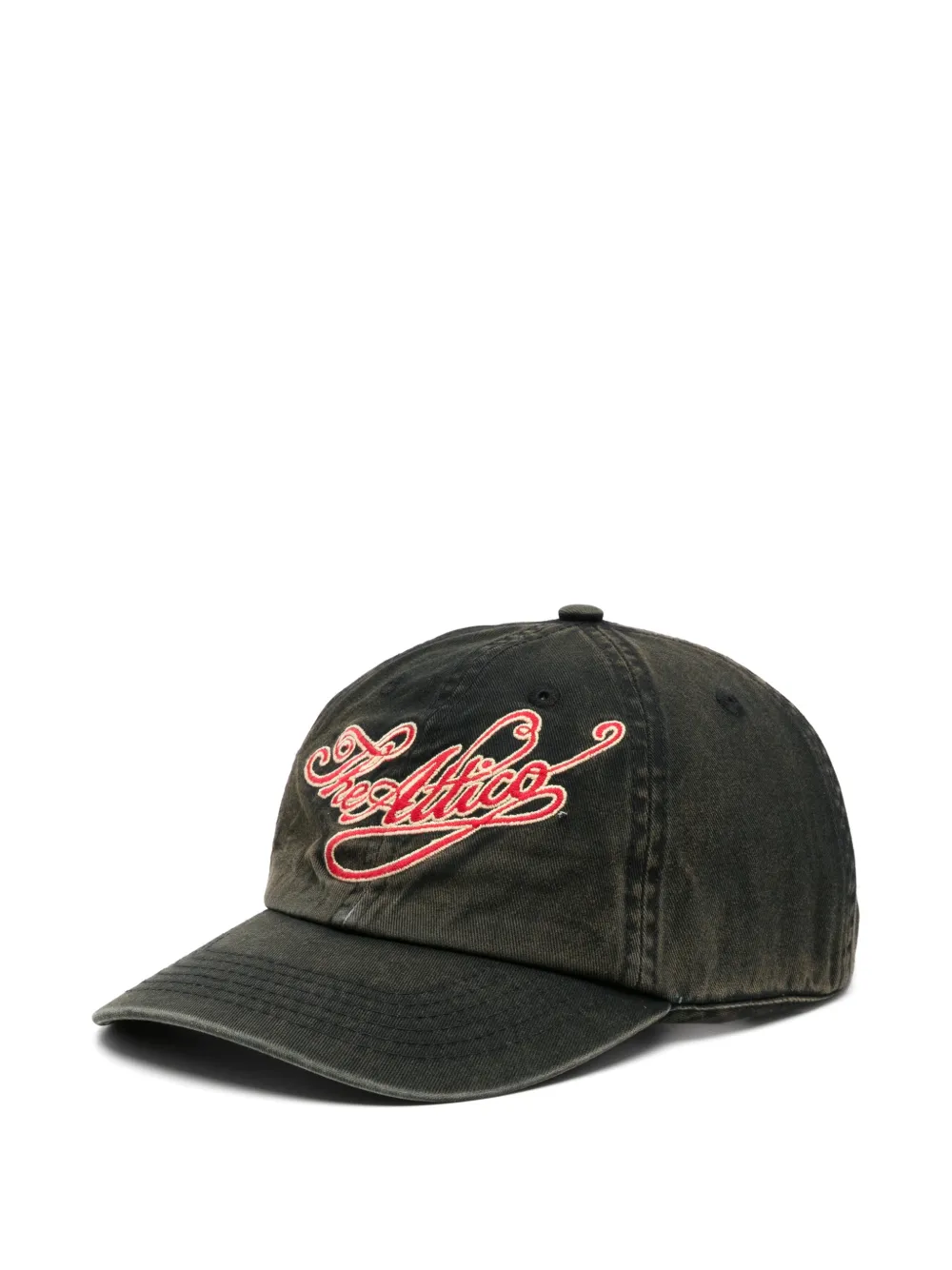 The Attico logo-embroidered cap - Nero