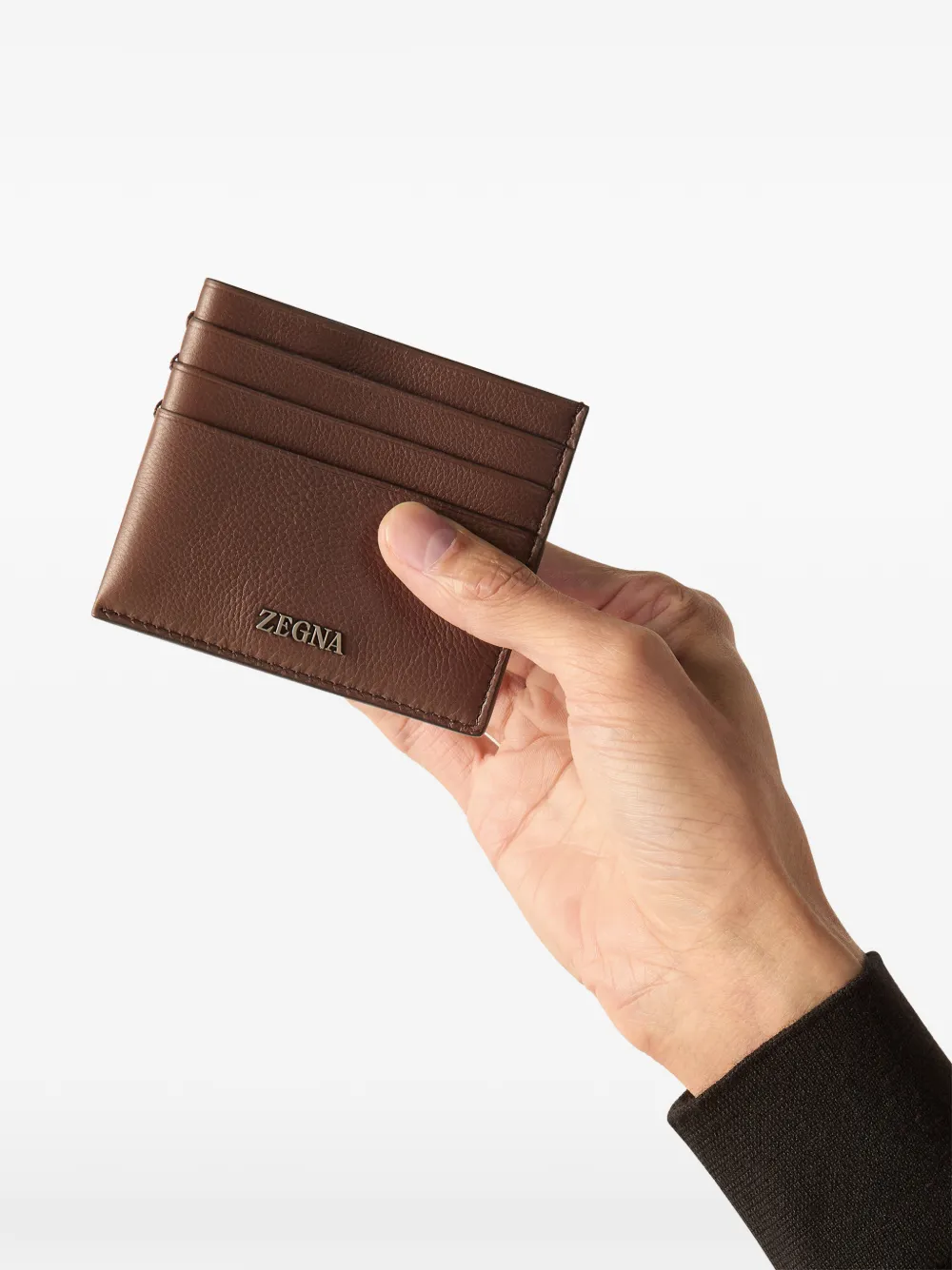 Zegna SECONDSKIN pasjeshouder Bruin