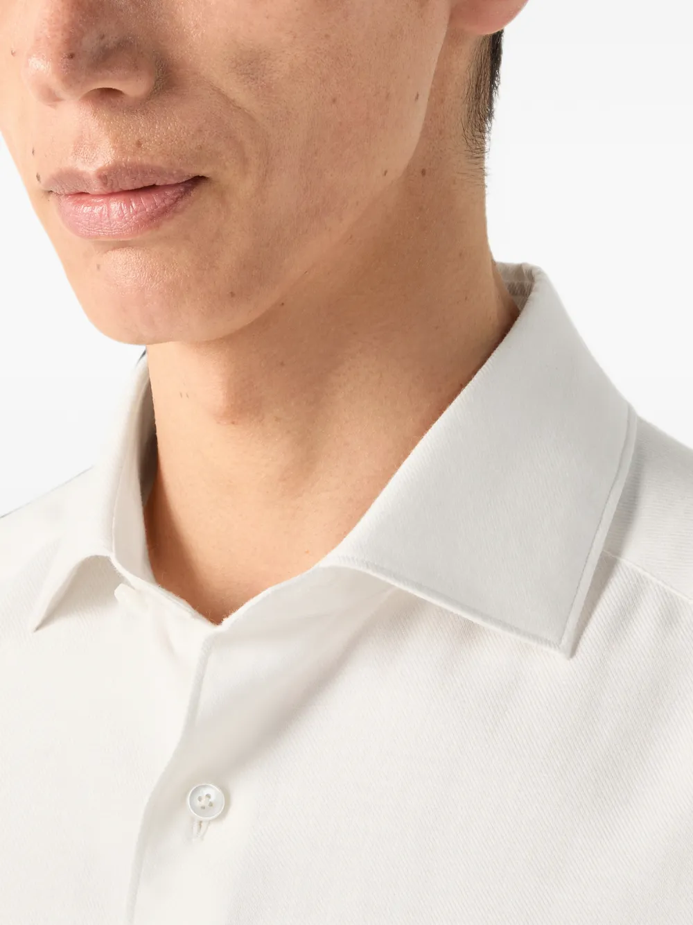 Zegna Cashco overhemd Wit