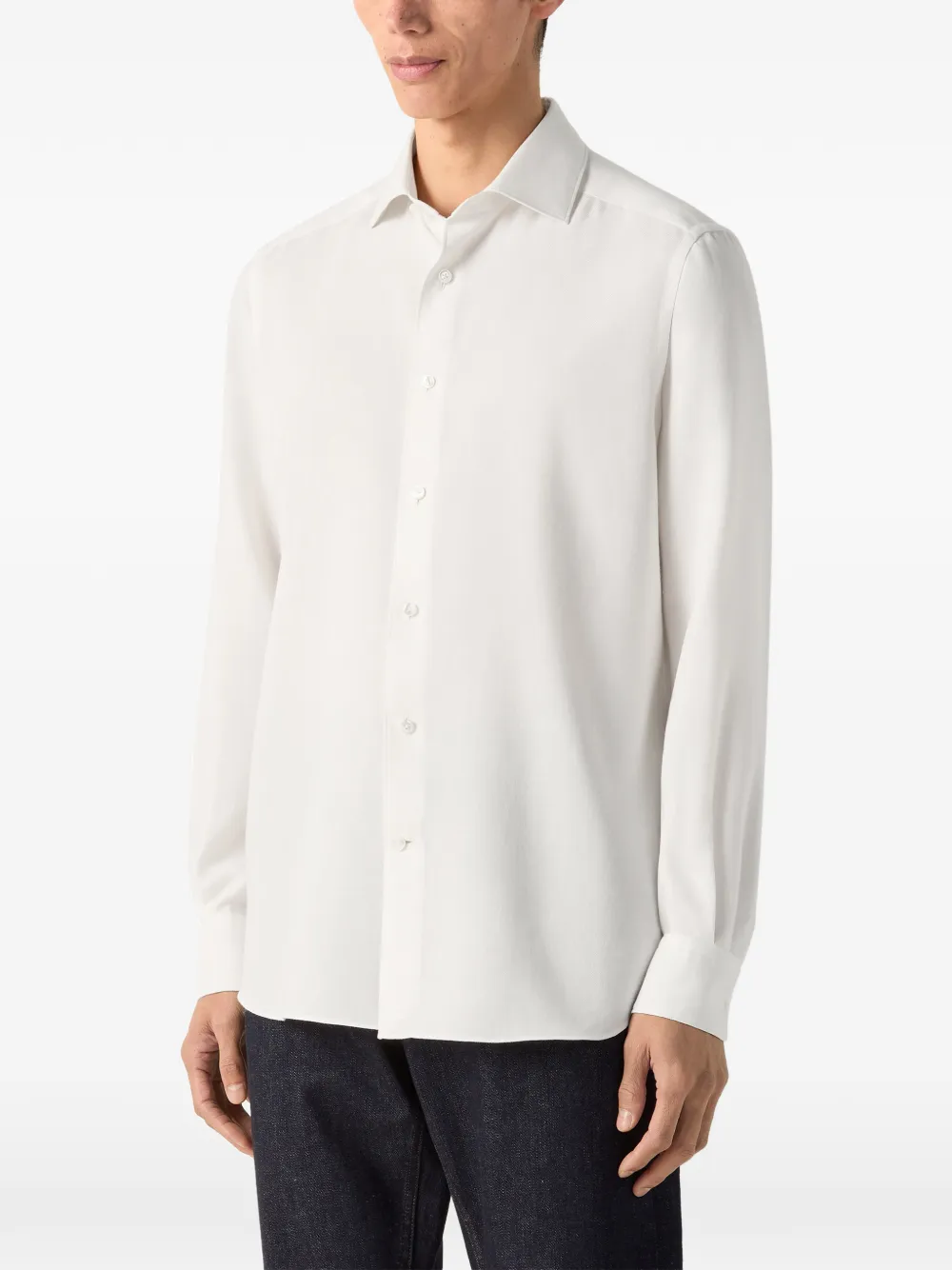 Zegna Cashco overhemd Wit
