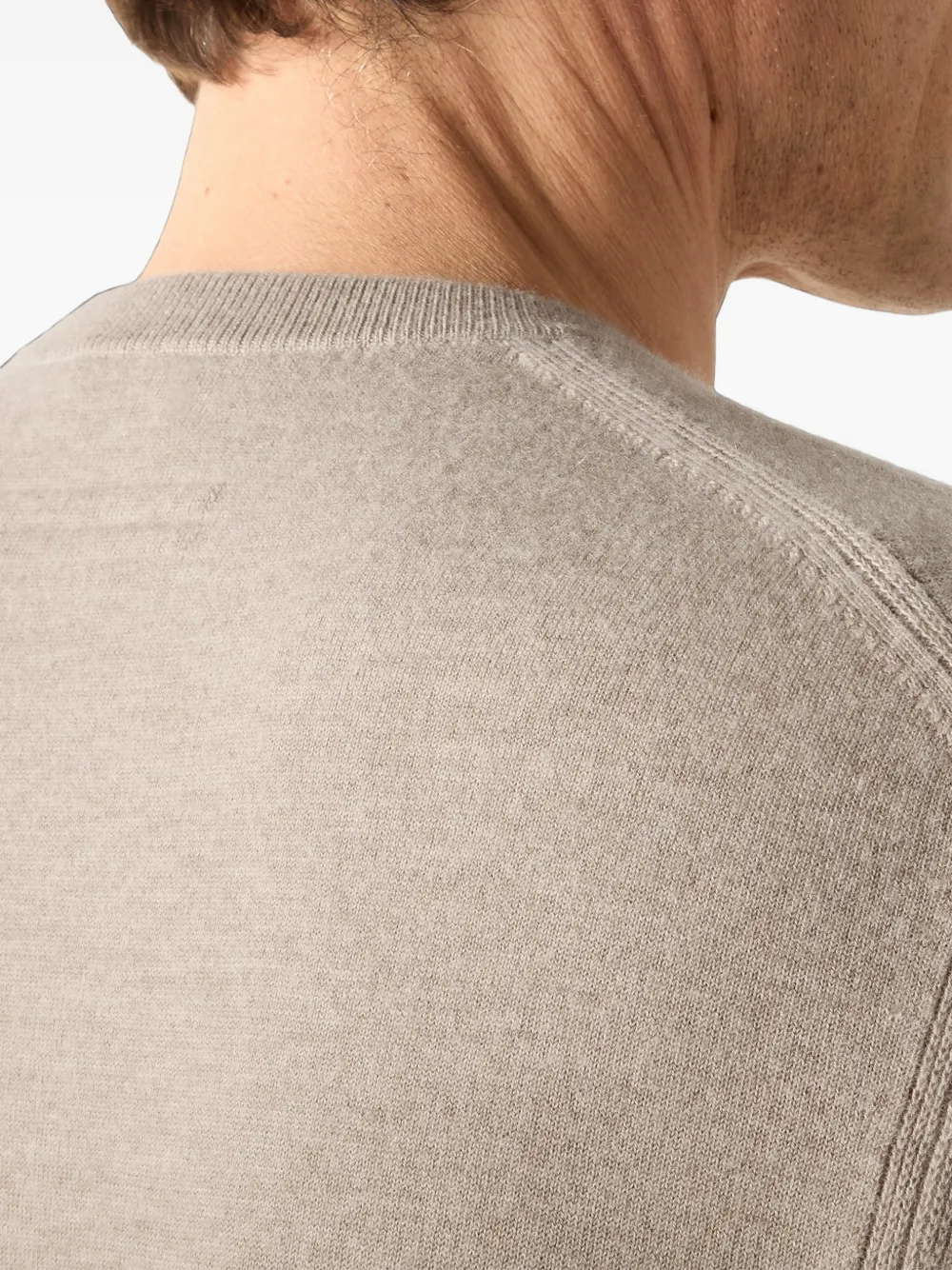 Zegna Oasi kasjmier trui met ronde hals Beige