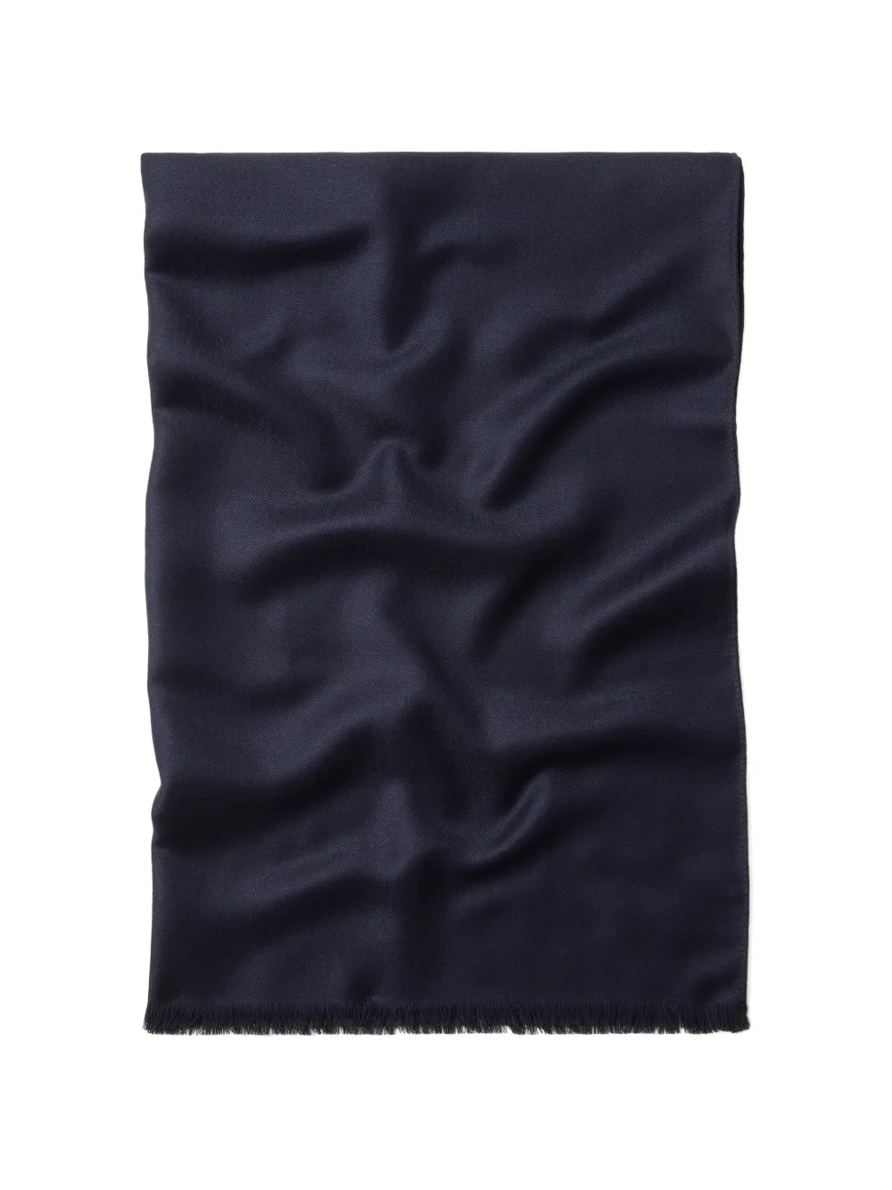 Zegna navy blue wool and cashmere scarf