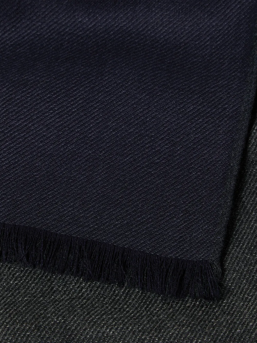 Zegna Marineblauwe sjaal van wol en kasjmier