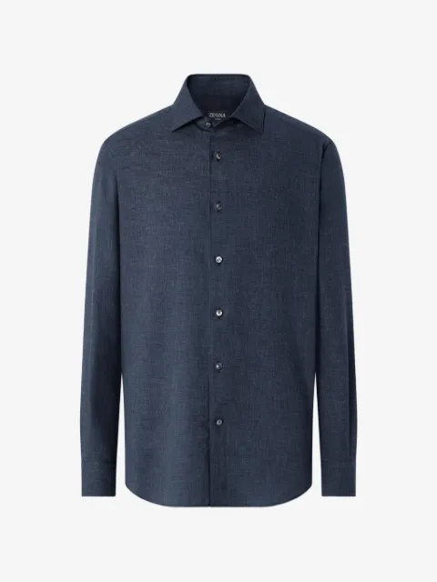 Zegna navy blue Cashco shirt