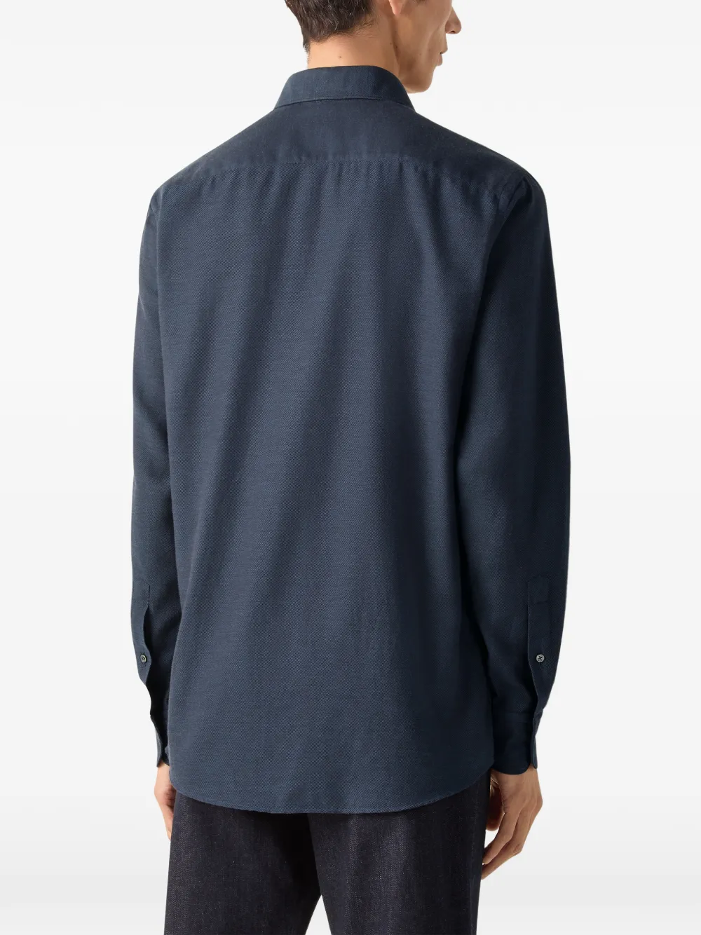 Zegna Cashco overhemd Blauw