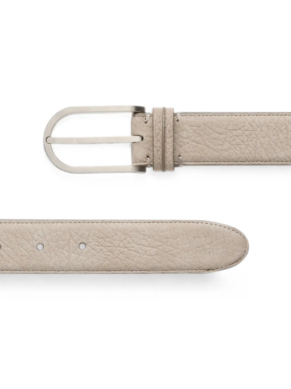 Zegna Leren riem Beige