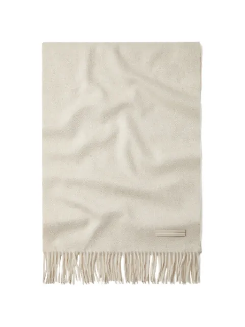 Zegna cream white Oasi cashmere scarf