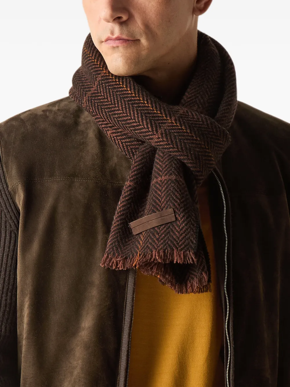 Zegna Oasi cashmere scarf Bruin