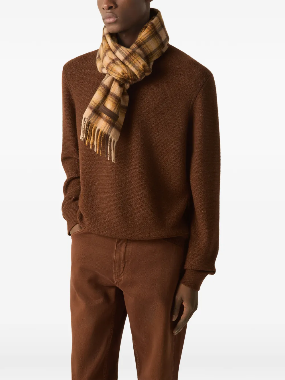 Zegna Oasi cashmere scarf Beige
