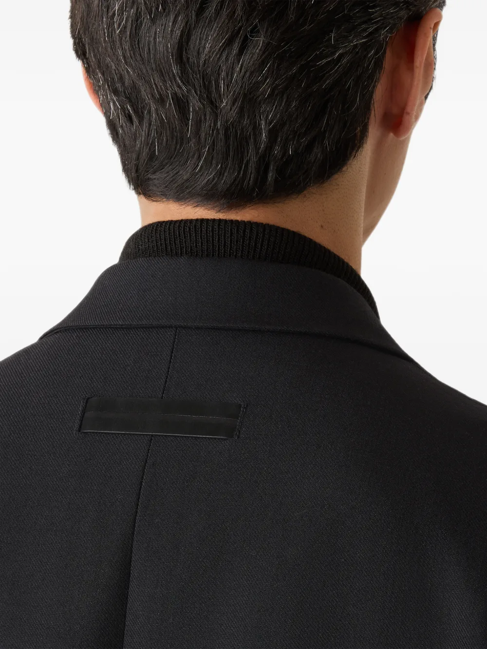 Zegna Wollen en mohair jack Zwart