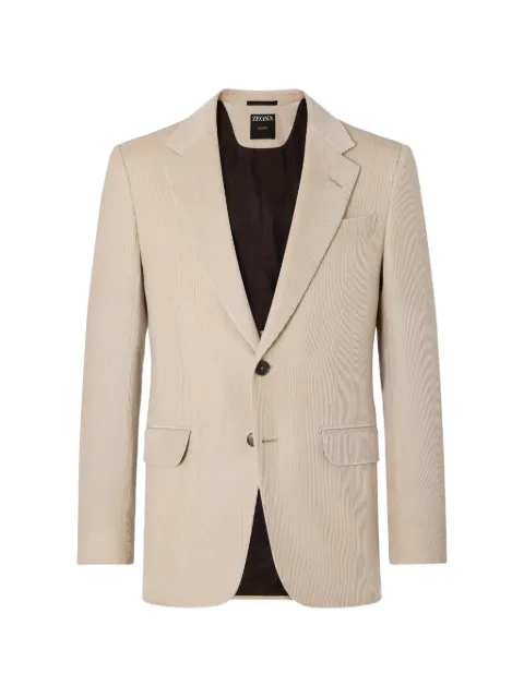 Zegna light-taupe royal cord jacket