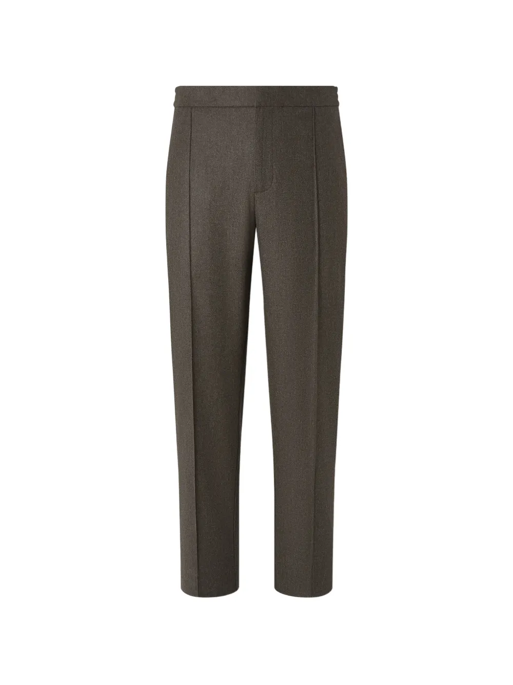 Zegna dark olive green wool silk and cashmere pants