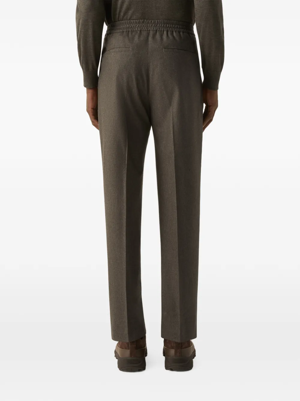 Zegna Zijden en kasjmier wollen broek Bruin