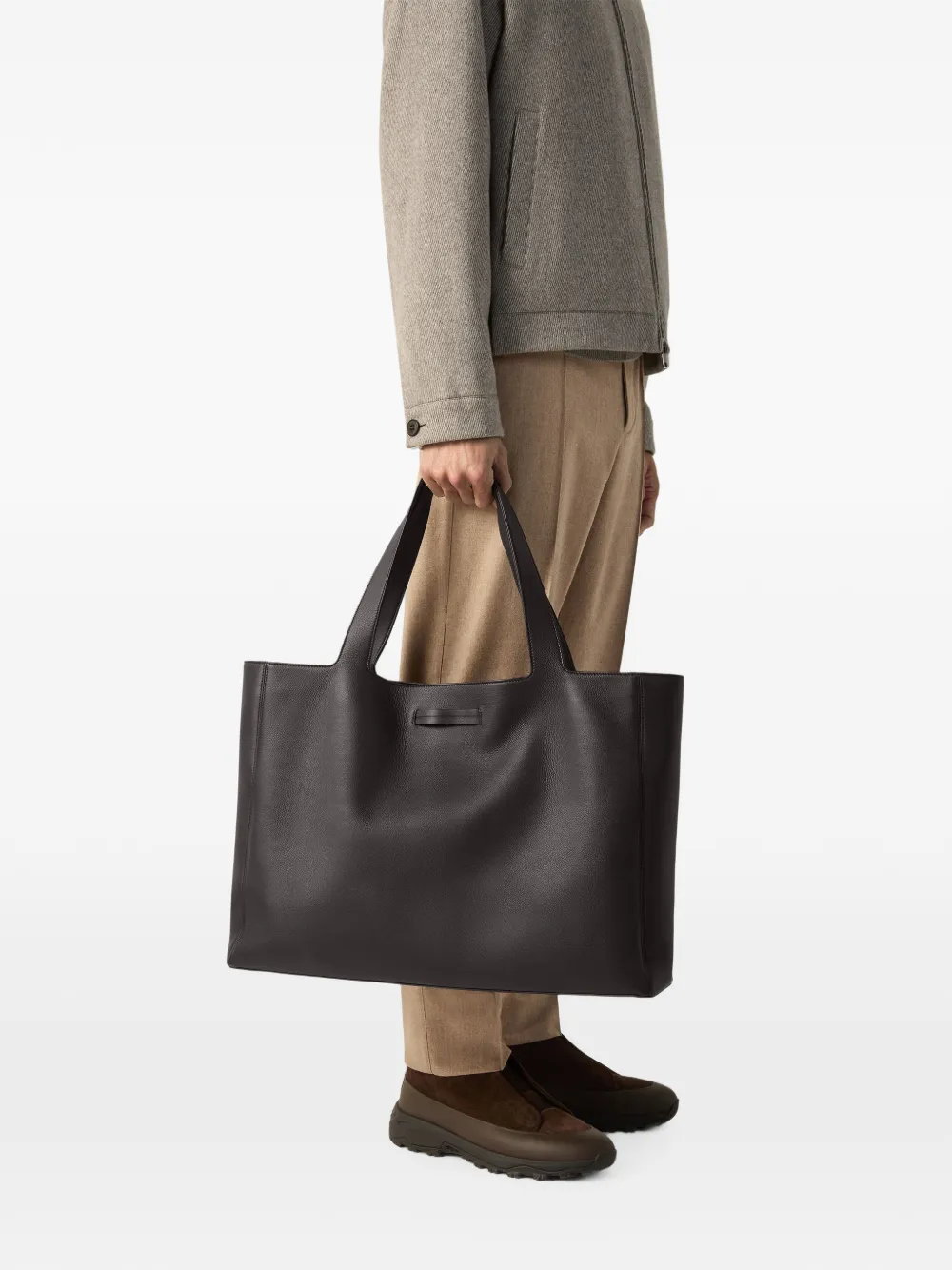 Zegna Secondskin shopper Bruin