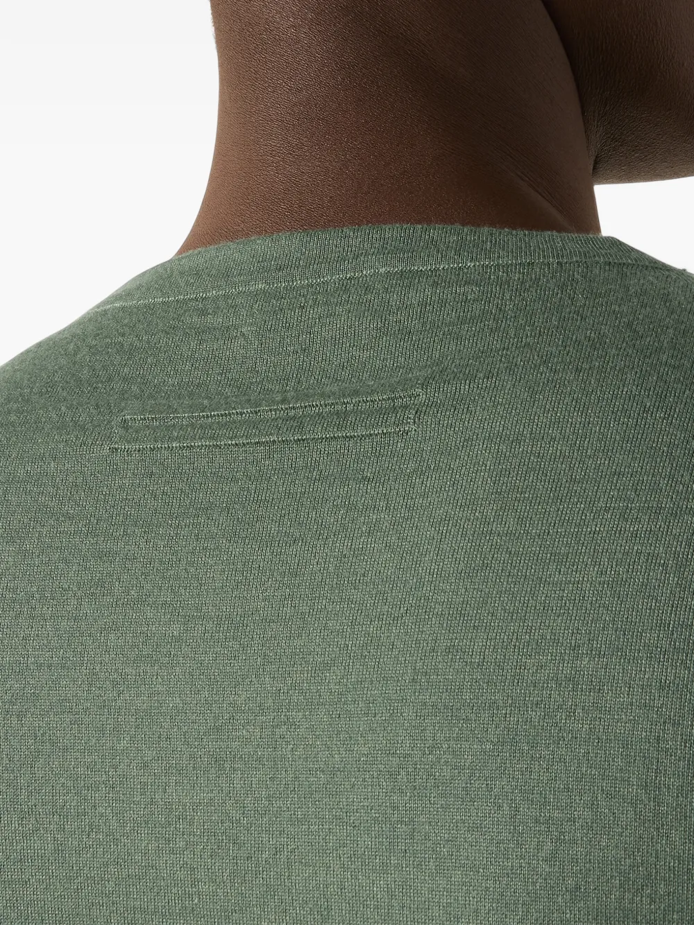 Zegna Cashsetta lichtgroene trui met ronde hals