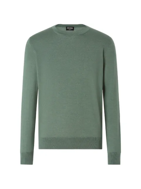 Zegna light-green Cashseta crewneck sweater