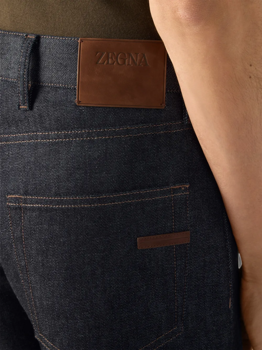 Zegna Stretch katoenen en kasjmier Roccia jeans Blauw