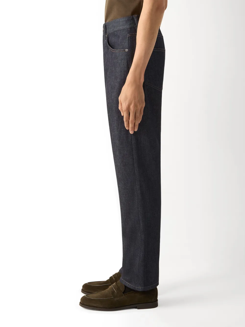Zegna Stretch katoenen en kasjmier Roccia jeans Blauw