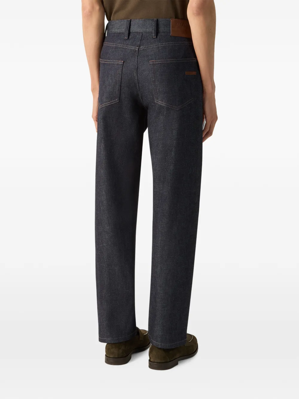 Zegna Stretch katoenen en kasjmier Roccia jeans Blauw