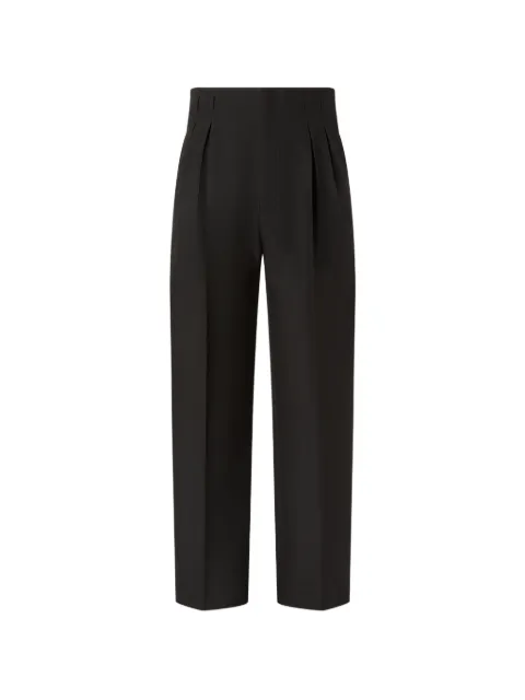 Zegna black wool and mohair pants