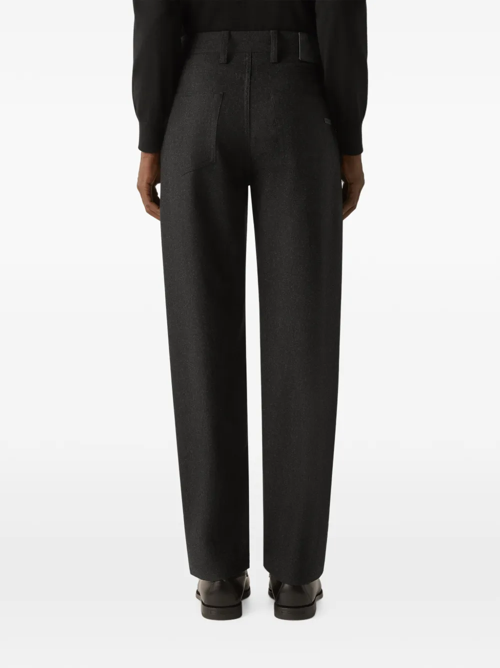 Zegna Roccia broek van donkergrijs wol en kasjmier
