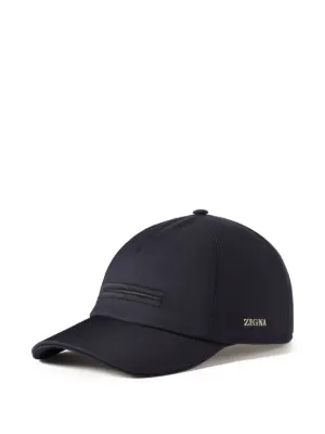 Zegna Microfiber Motorin Baseball Cap | Black | FARFETCH AO