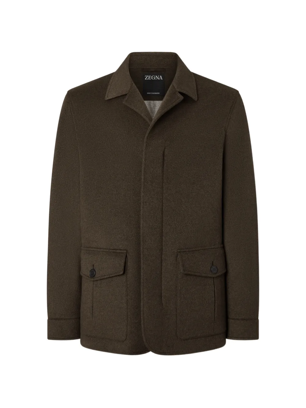 Zegna dark olive green Oasi cashmere elements falcon jacket