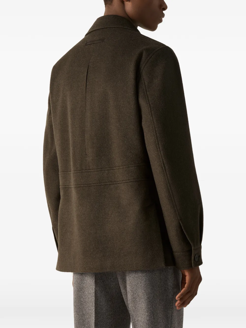 Zegna Oasi kasjmier Elements Falcon jack Groen