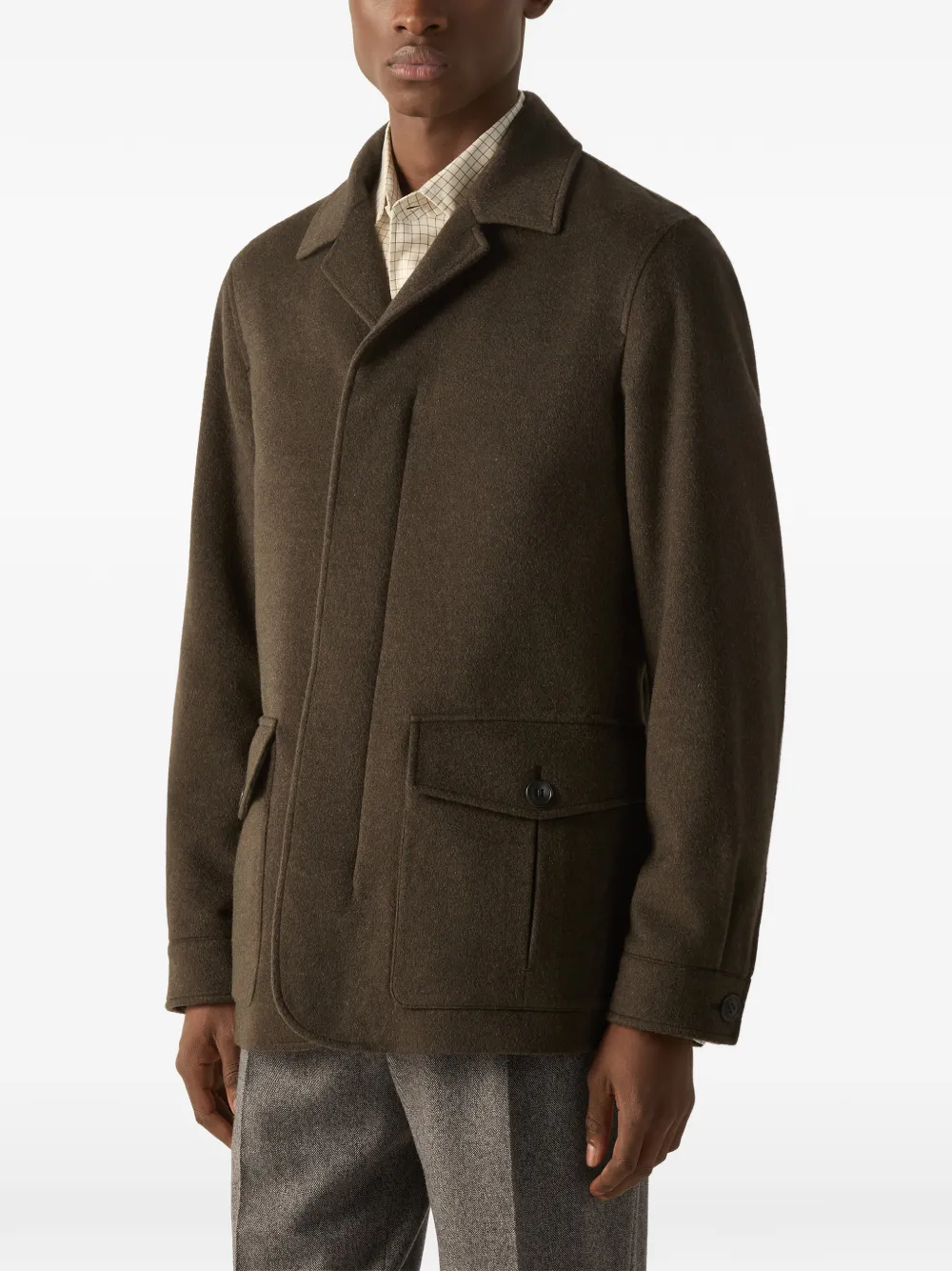 Zegna Oasi kasjmier Elements Falcon jack Groen