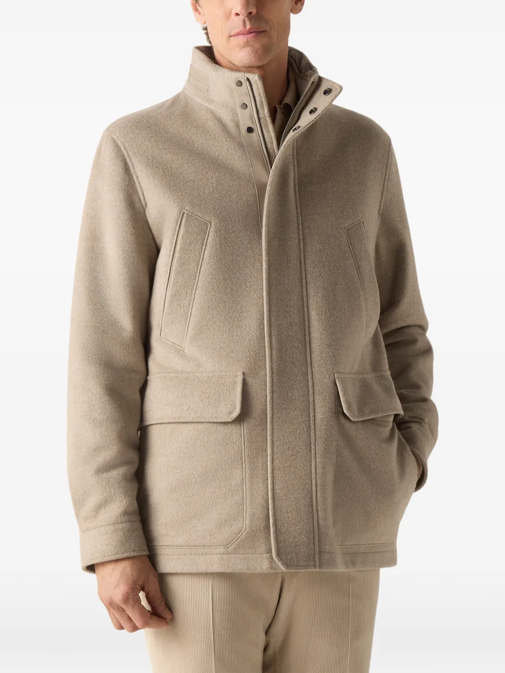 Zegna Elements Oasi kasjmier jas Beige