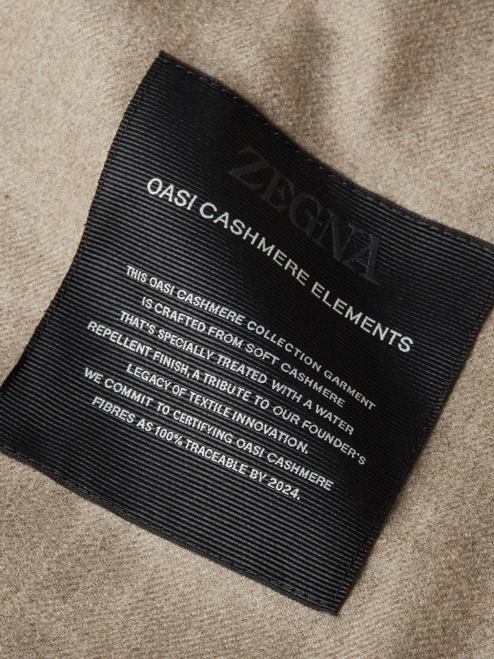 Zegna Elements Oasi kasjmier jas Beige