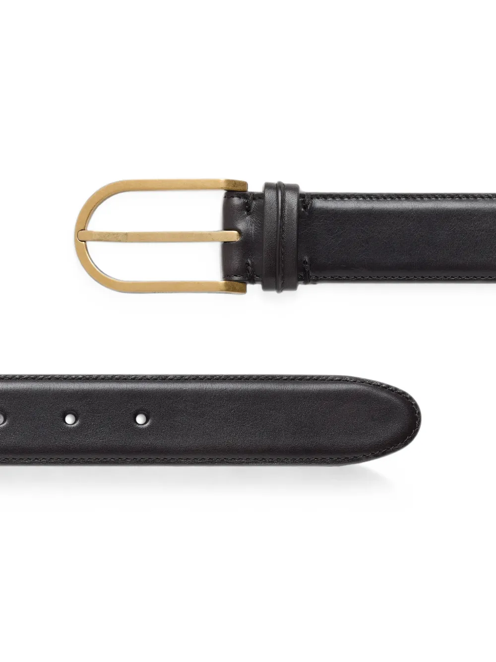 Zegna Donkerbruine leren riem