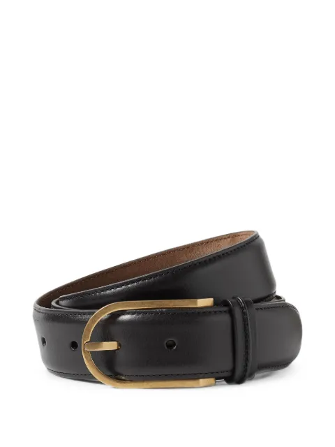 Zegna Donkerbruine leren riem