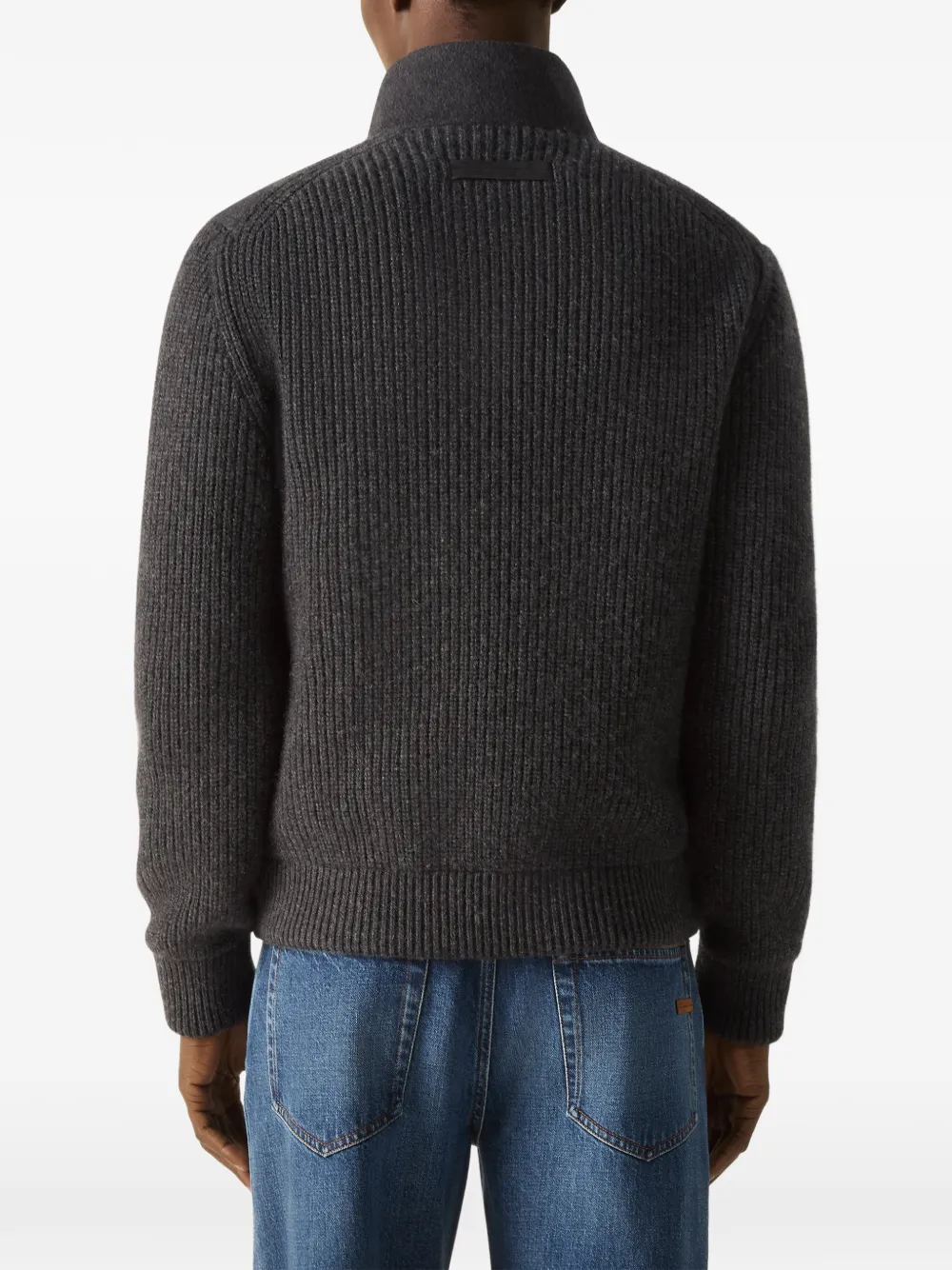 Zegna Oasi kasjmier vest met rits Grijs