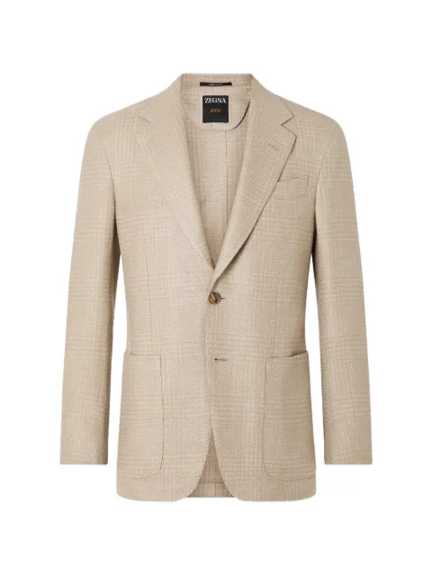 Zegna light beige cashmere silk and linen jacket