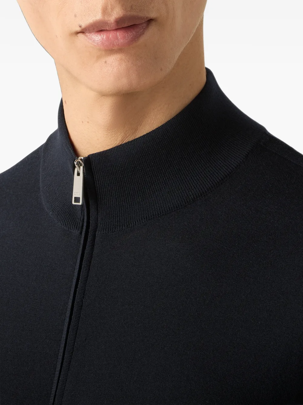 Zegna Trofeo 15 milmil15 wollen vest met rits Blauw