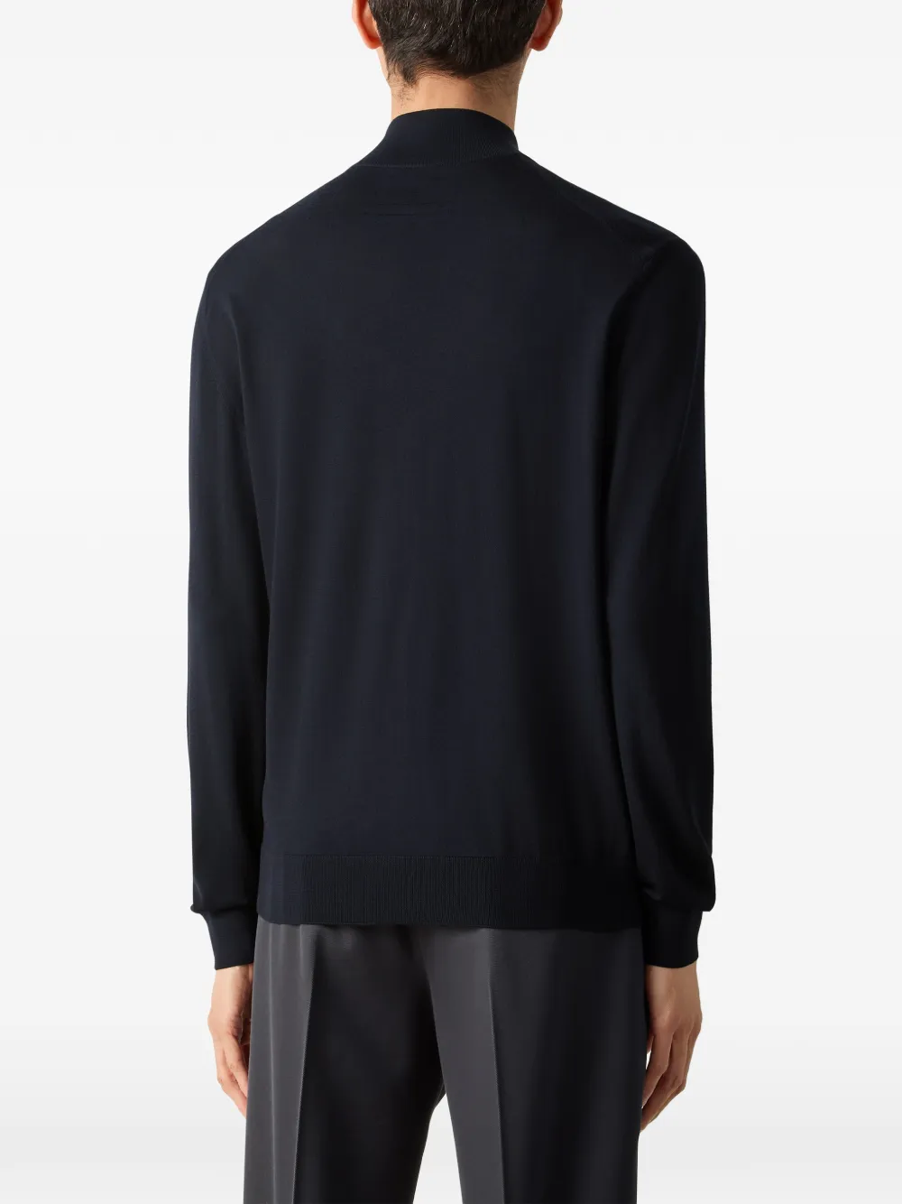 Zegna Trofeo 15 milmil15 wollen vest met rits Blauw