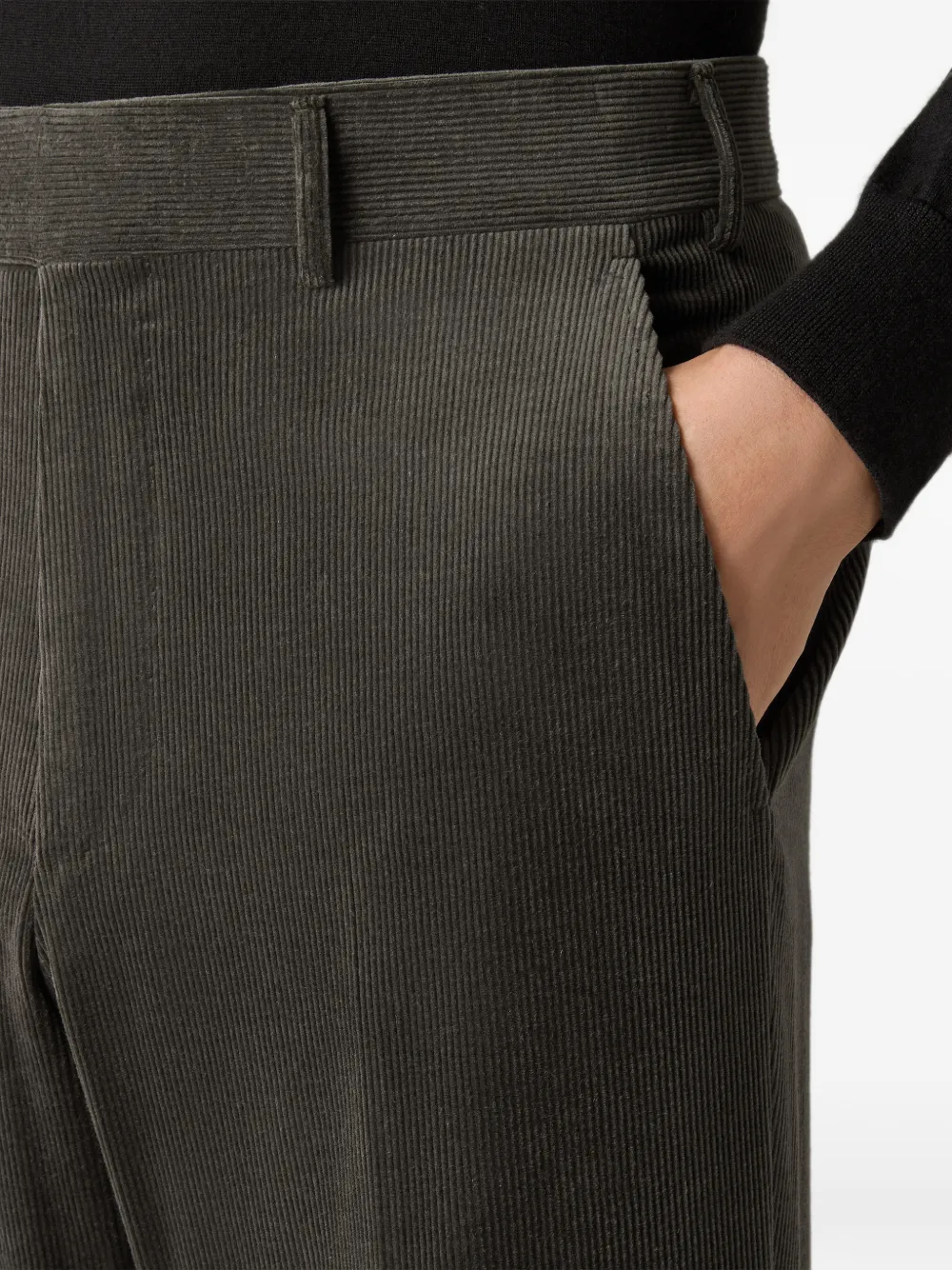 Zegna dark-olive-green Cashco pants Groen