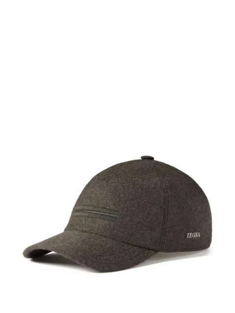 Zegna green mélange Oasi cashmere baseball cap