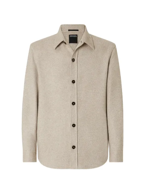Zegna sobrecamisa de cachemira y seda